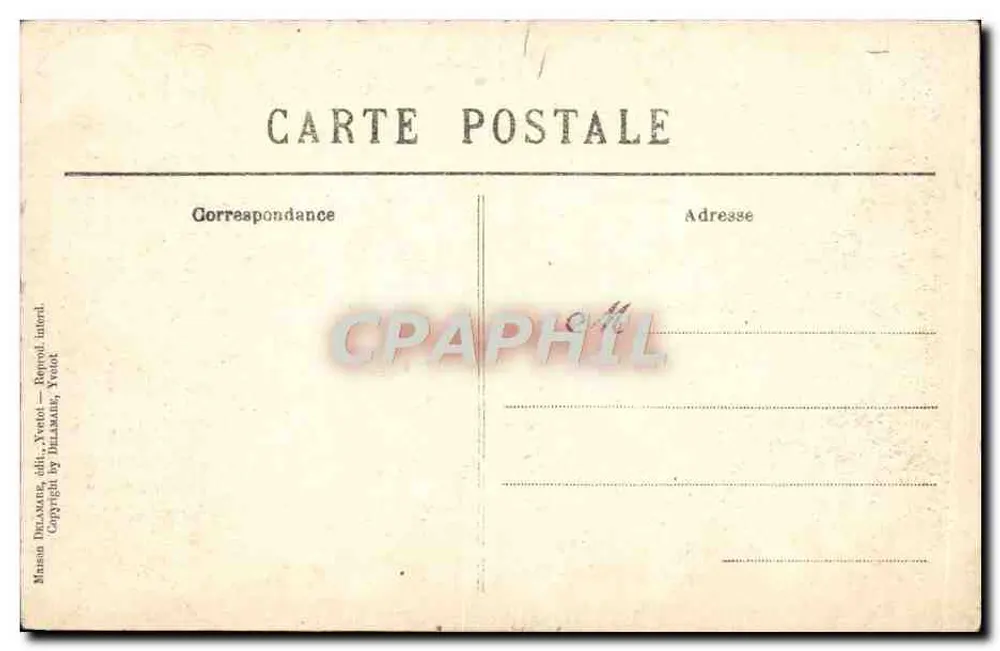 Abtei Saint-Wandrille — Ansicht der Galerie des Klostergangs auf den Innenhof — Delamare, Yvetot, Nr. 535 - Rückseite