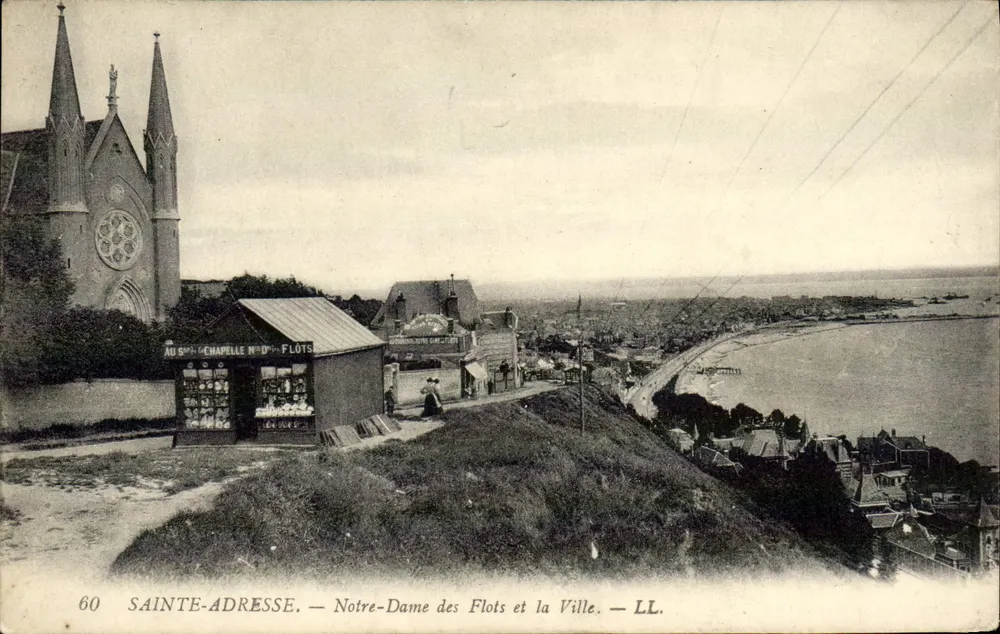 Sainte-Adresse — Ansicht der Notre-Dame-des-Flots und der Stadt — LL. N°60 - Vorderseite
