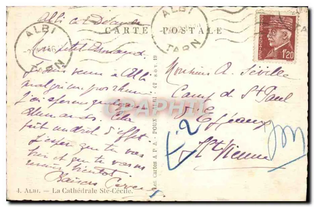 Albi — Catedral Santa Cecília — editor A.P.A. - Verso
