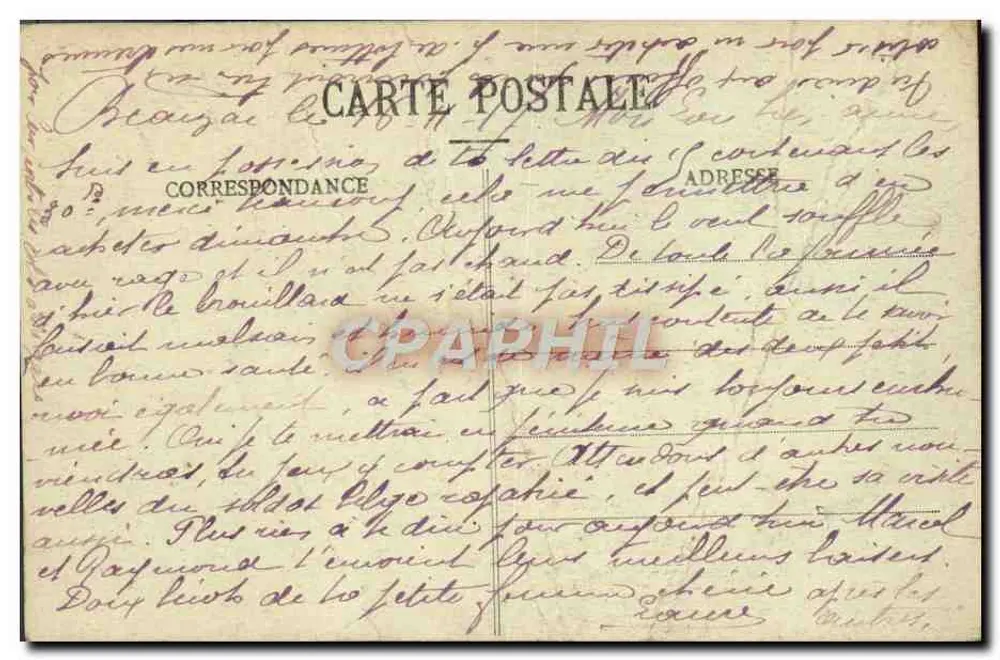 Die Loire am Pertuiset — Umgebung von Saint-Étienne — unbekannter Verleger - Rückseite