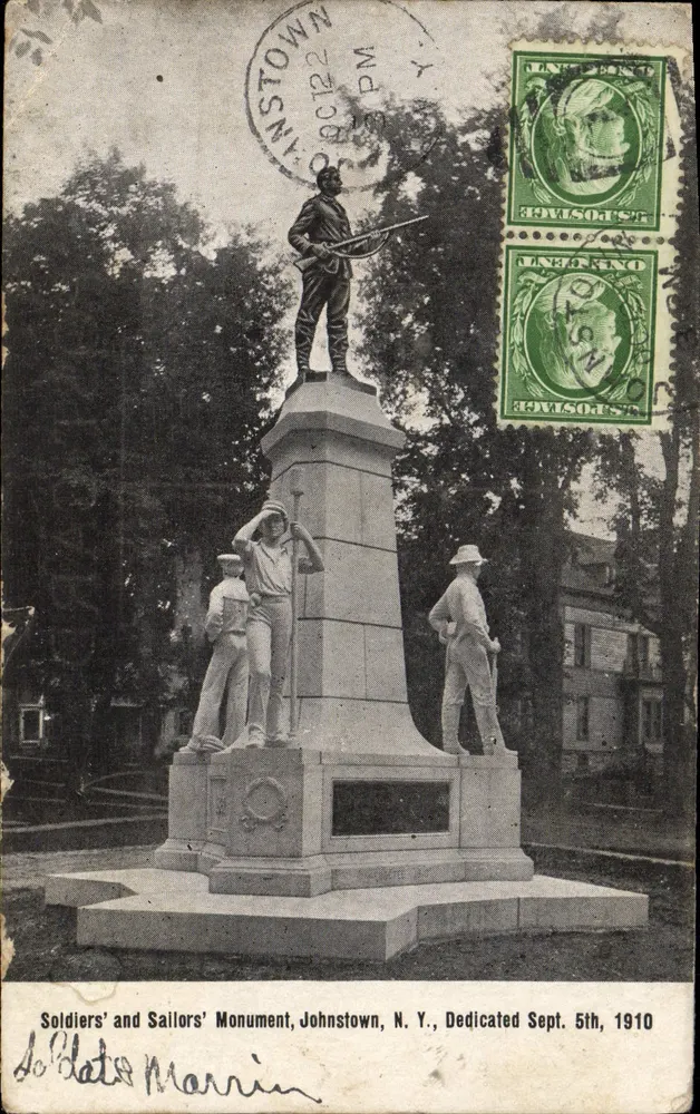 Monument des Soldats et Mariniers — Johnstown, N.Y. — Smith, Printers, Johnstown, N.Y. - Vorderseite