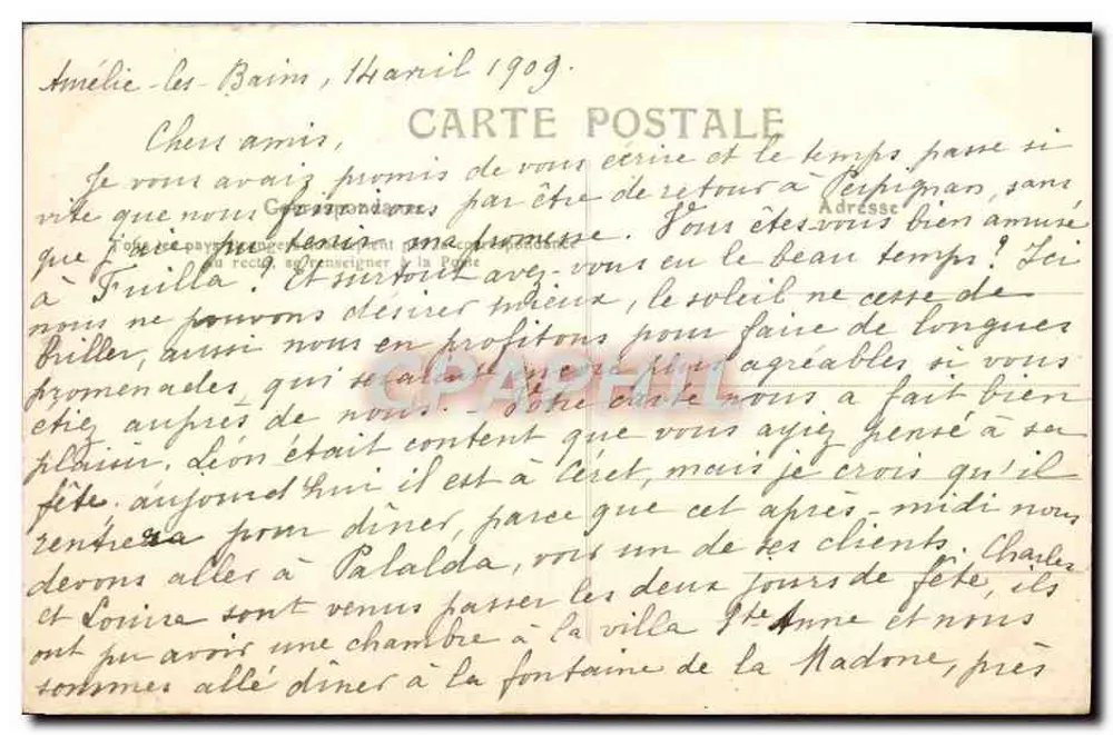 Amélie-les-Bains — Cachoeira do Mondoni — Editor: Les Bains (Direitos reservados) - Verso
