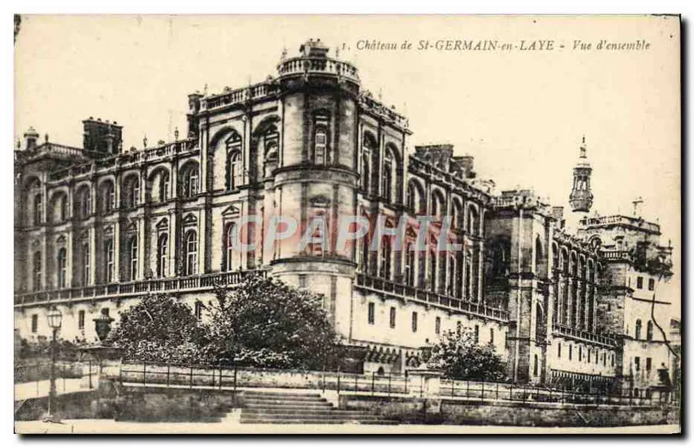 Castelo de St-Germain-en-Laye — Vista geral — Imp. Phot. « L'Abeille », Asnières-Paris - Frente