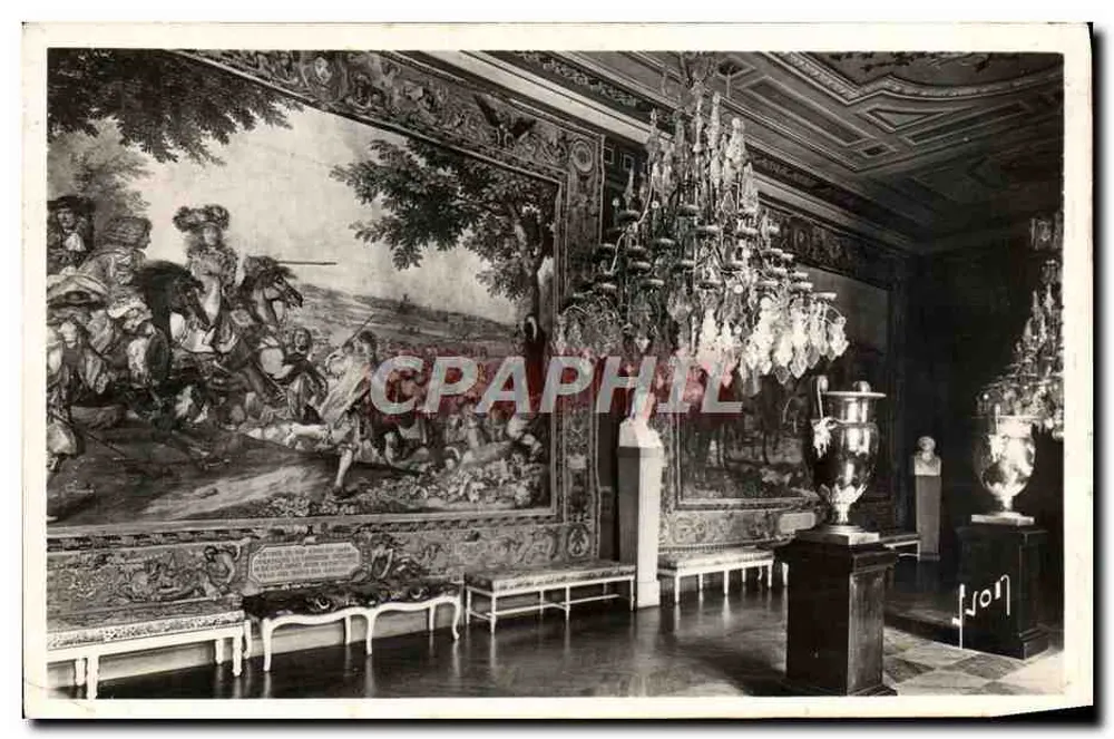 Zimmer mit kunstvollen Wandteppichen — Schloss und Wald — Fontainebleau Kunstausgaben - Vorderseite