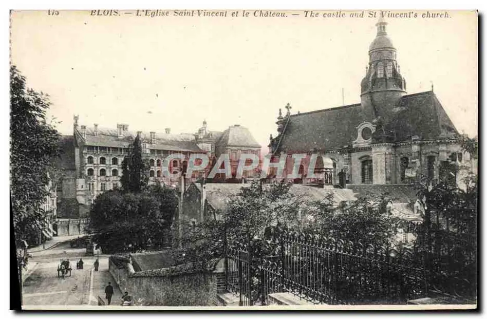 Blois — Kirche Saint-Vincent und Schloss — Verlag: Anciens Étab. Neutrien et Cie, Paris - Vorderseite