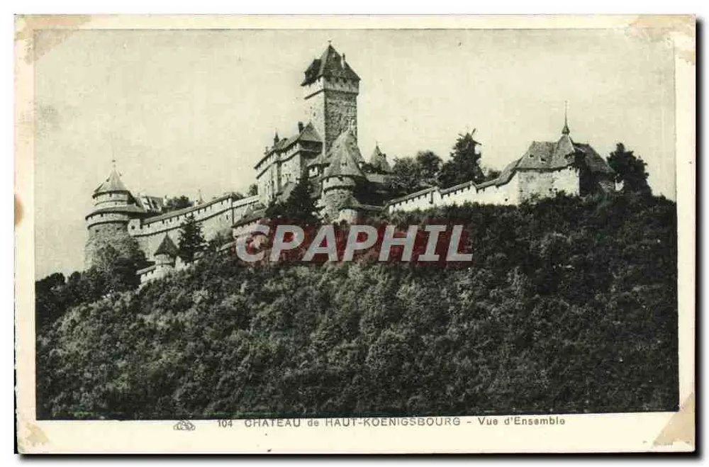Château de Haut-Koenigsbourg — Vue d'Ensemble — Imprimé sur la carte n°104 - Frente