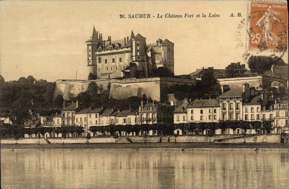 Saumur - Das befestigte Schloss und die Loire — A. B. n°26 - Vorderseite
