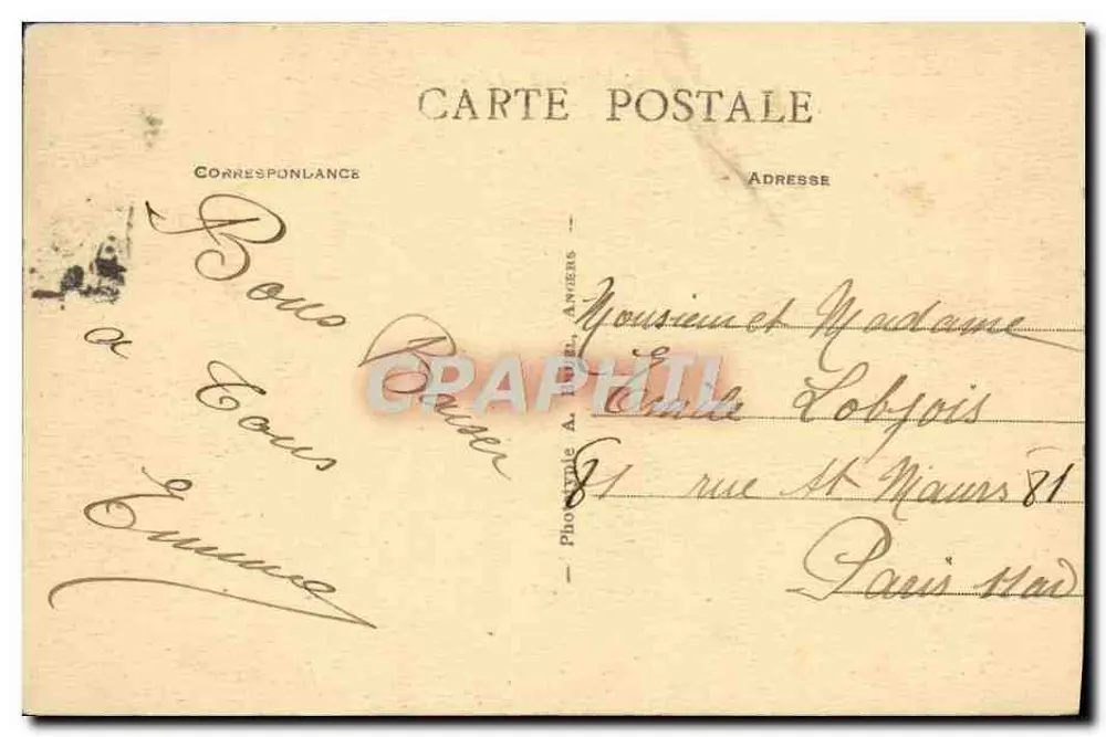 Saumur - Das befestigte Schloss und die Loire — A. B. n°26 - Rückseite