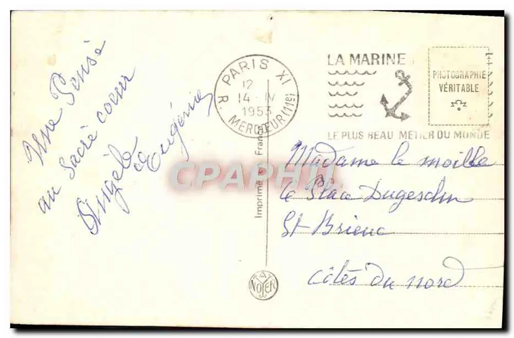 Paris — A Basílica do Sagrado Coração — A.N. Paris, n°633 - Verso