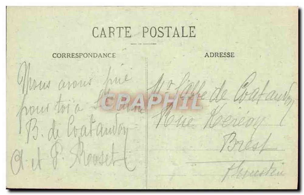 Ste-ANNE-d'AURAY - Estátua Milagrosa — Coleção H. Laureau, Fort-Louis, n° 2985 - Verso