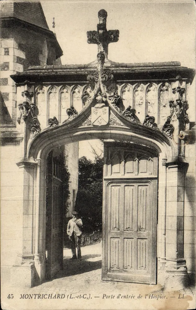 Montrichard (Loire-et-Choiseul) — Porta de entrada do Hospice — LL. n°45 - Frente