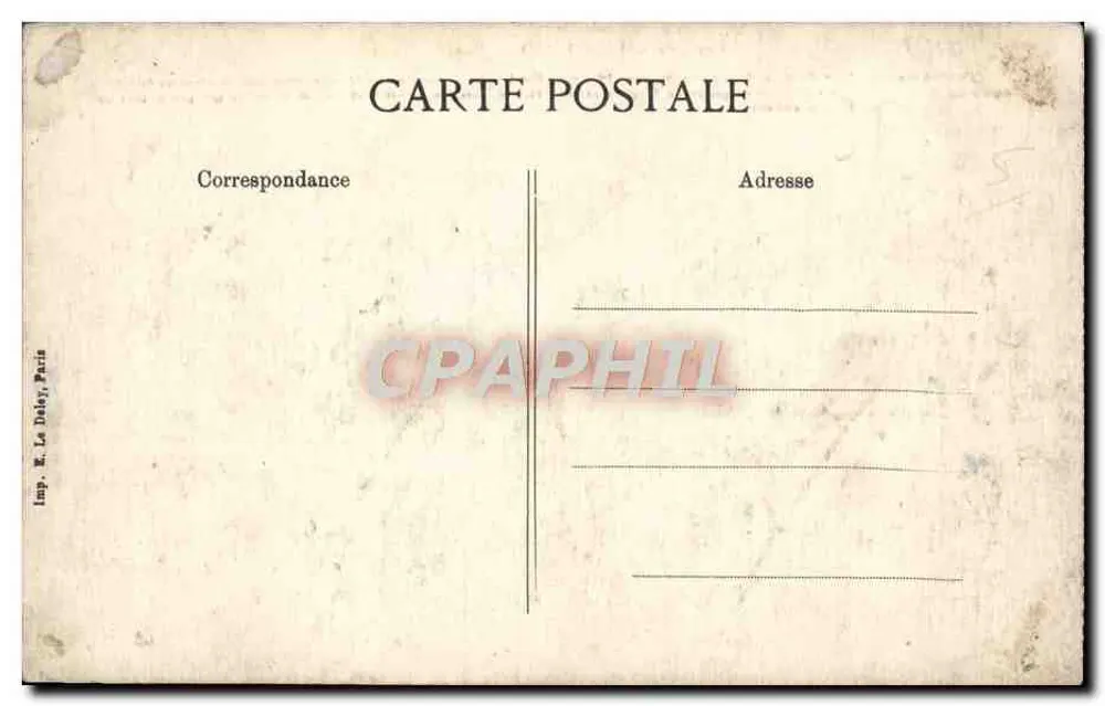 Castelo de CHAMBORD — Fachada Oeste — Editor E.D. (impressor) - Verso