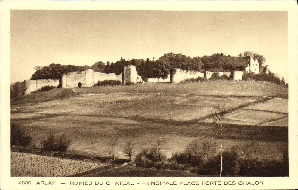 Arlay — Ruinen des Schlosses - Hauptfestung der Chalon - Vorderseite