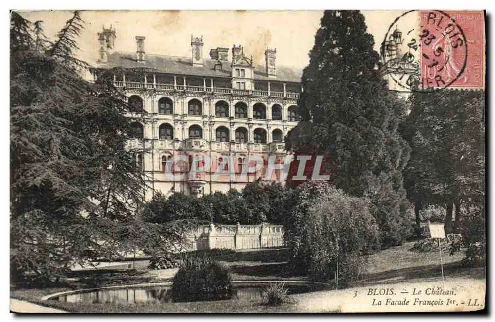 Blois — Das Schloss. Die Fassade von François Ier. — LL. - Vorderseite