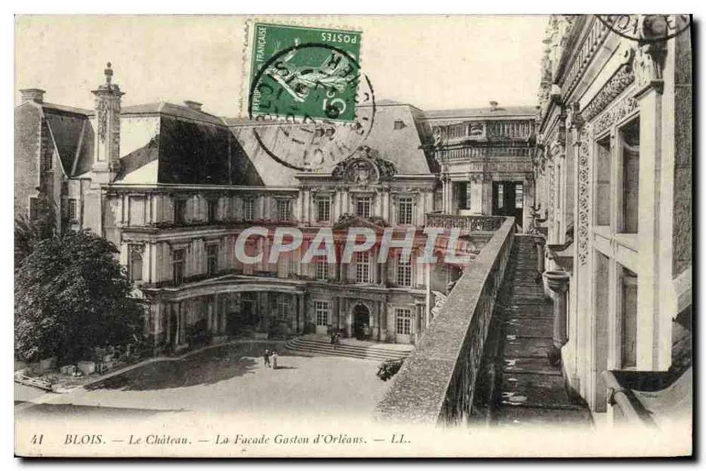 Blois — Das Schloss — Die Fassade Gaston d'Orléans — LL. - Vorderseite