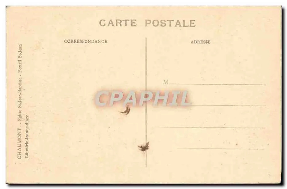 Portal der Kathedrale — Chaumont — Verlag Librairie St-Jean-Baptiste - Rückseite