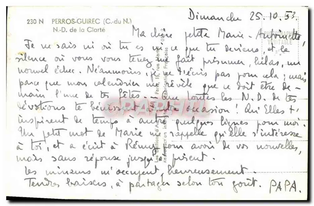 Igreja de Perros-Guirec — visão geral - Verso