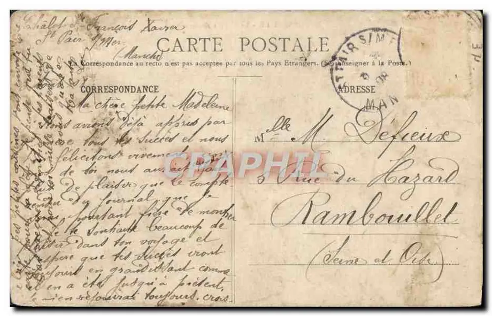 Granville - La Plage à mer montante — éditeur Corona, n° 89 - Rückseite