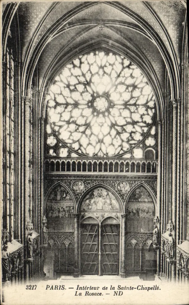 Paris — Innenansicht der Sainte-Chapelle — Die Rose — ND - Vorderseite