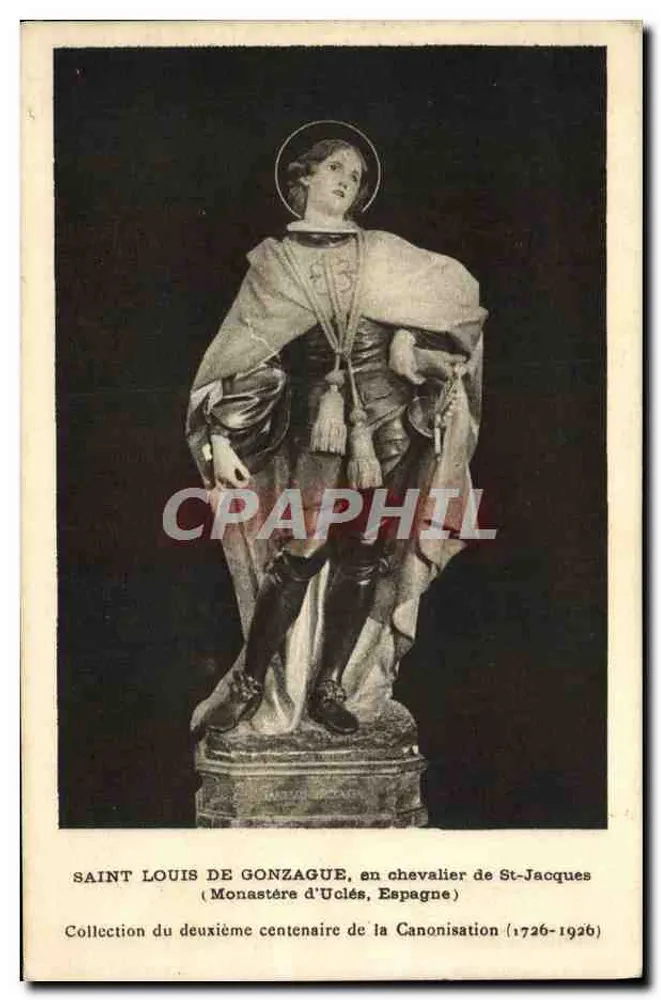 Heiliger Louis von Gonzague, Ritter von St-Jacques — Kloster Uclés, Spanien — Sammlung zum zweiten Jahrhundertjubiläum der Heiligsprechung (1726-1926) - Vorderseite