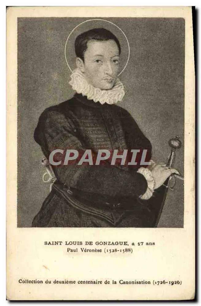 Saint Louis de Gonzague — portrait à 17 ans — Paul Véronèse (1528-1588) — Collection du deuxième centenaire de la canonisation (1726-1926) - Vorderseite