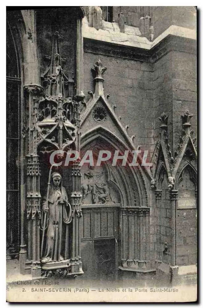 Saint-Severin (Paris) — Die Nische und das Tor Saint-Martin — Kirchenphotographie - Vorderseite