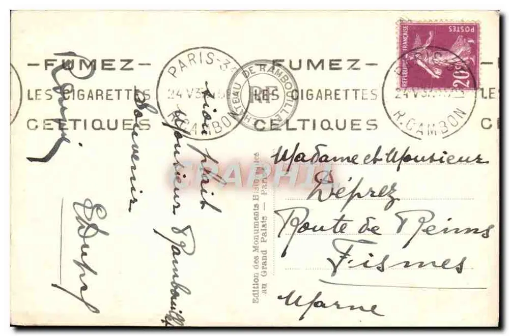 Castelo de Rambouillet — Conjunto no Canal — Editor Graphite, n°28 - Verso