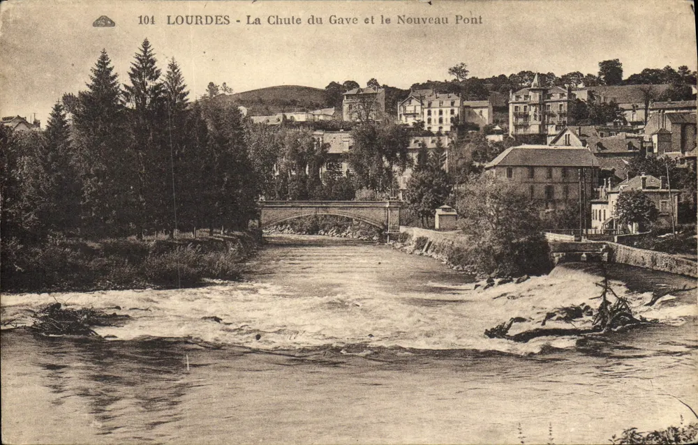 Lourdes - Der Sturz des Gaves und die Neue Brücke — n°104 - Vorderseite