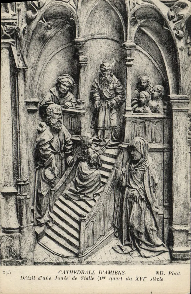 Kathedrale von Amiens — Detail einer Stuhlszene (erster Viertel des 16. Jahrhunderts) — ND. Fot. n°173 - Vorderseite