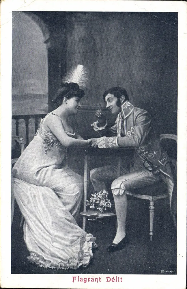Flagrant Délit — cena de flirt — Editor: ChicoRéée à la Bergerie, Émile Bonzel, Haubourdin (Nord) - Frente