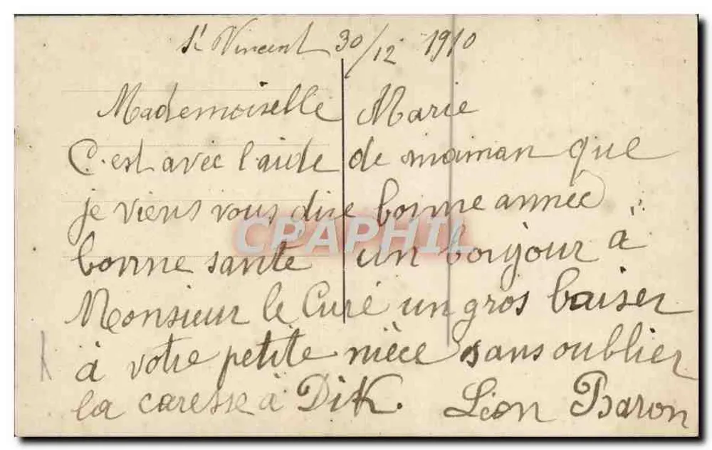 Jongen met bloemenvoorwerp — Gelukkig Nieuwjaar — REX n°359 - Achterkant