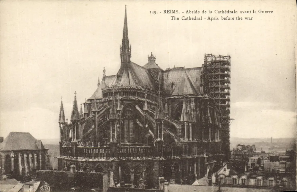 Reims - Apsis der Kathedrale vor dem Krieg — Photo Reims-Cathédrale, n°149 - Vorderseite