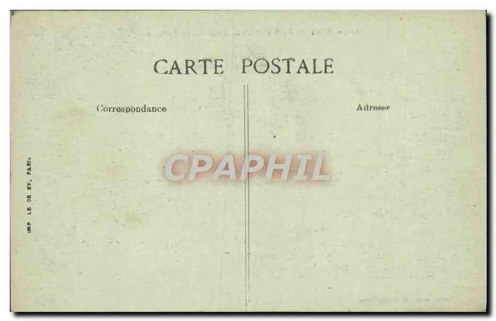 Schloss FONTAINEBLEAU — Der Parterre — Verlag: IMP. LE DE BY, PARIS - Rückseite