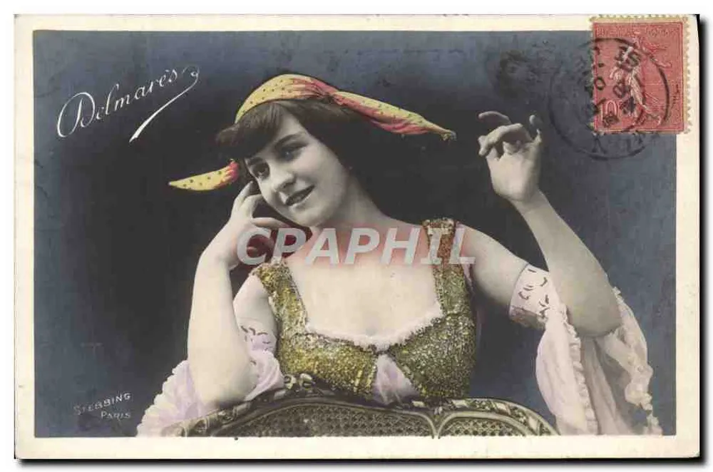 Frau im orientalischen Kleid — Delmarès — Stessberg Paris - Vorderseite