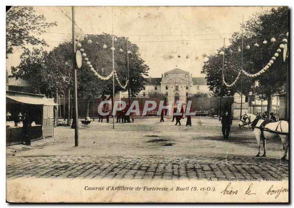 Kaserne der Artillerie von Porteresse in Rueil (S.-et-O.) — Verleger A. Bourdier, Druckerei-Verlag, Versailles - Vorderseite