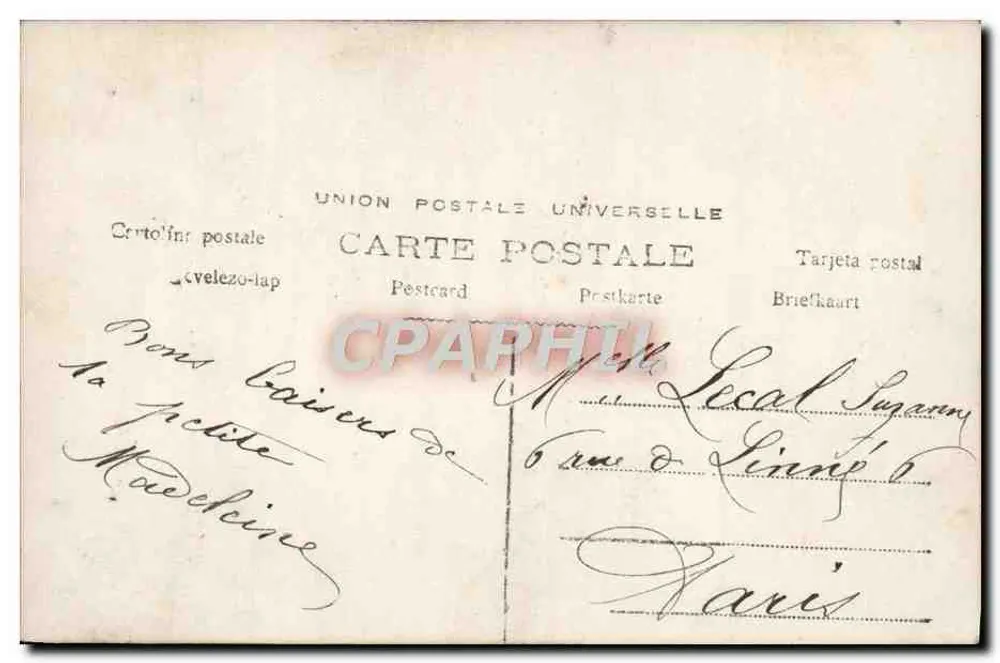 Menina em um cenário de Páscoa — Lenormand Fot. C.M. Paris — n°103 - Verso