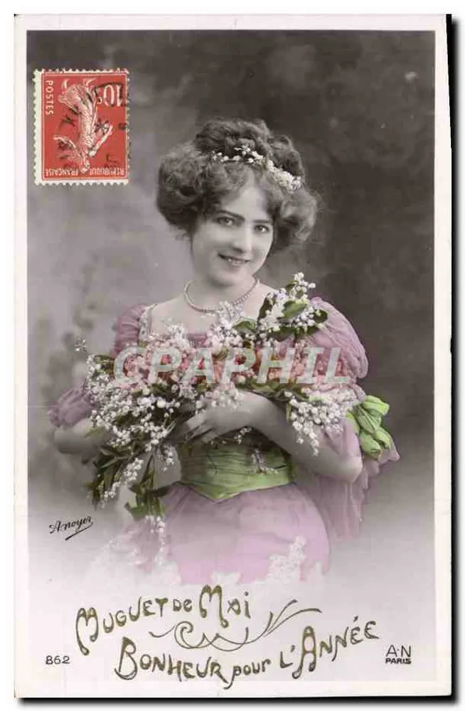 Muguet de Mai — Bonheur pour l'Année — A. Noyer, Paris, n°862 - Vorderseite