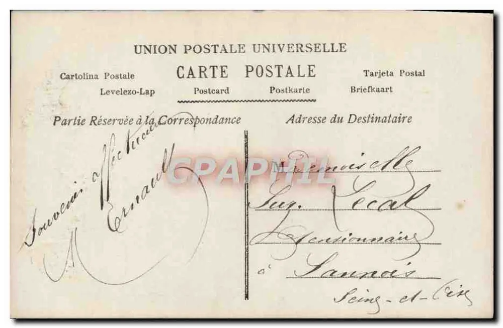 Muguet de Mai — Bonheur pour l'Année — A. Noyer, Paris, n°862 - Rückseite