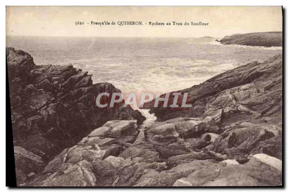 Halbinsel Quiberon — Felsen am Trou du Souffleur — Laurent, Nr. 3620 - Vorderseite