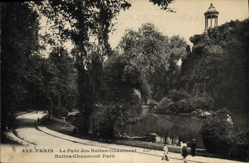 Paris - O Parque das Buttes-Chaumont — editor LIP, n° 423 - Frente