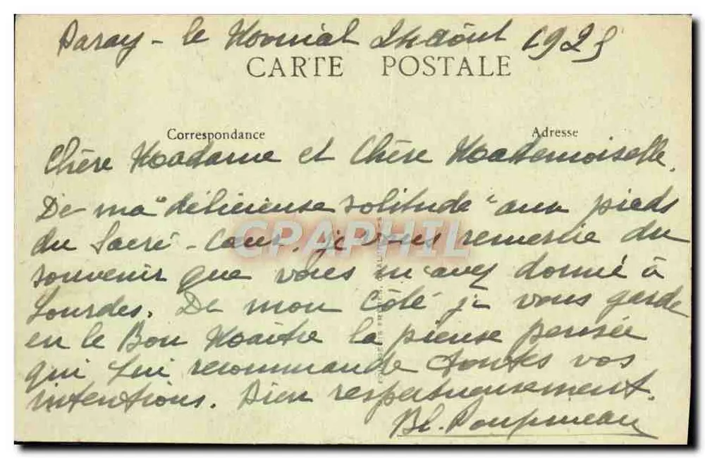 Vérosvres — Geburtsort der hl. Marguerite-Marie Alacoque — Edit. Mon Drago - Rückseite