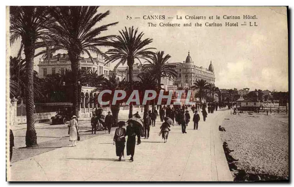 CANNES — La Croisette und das Carlton Hotel — LL - Vorderseite