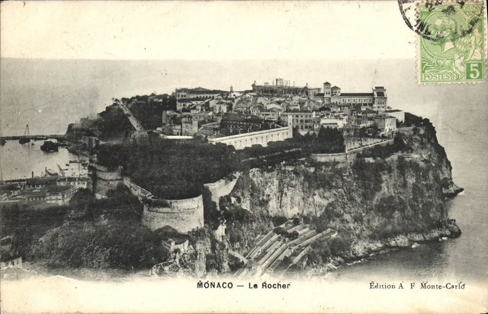 MÓNACO — A Rocha — Edição A F Monte-Carlo - Frente