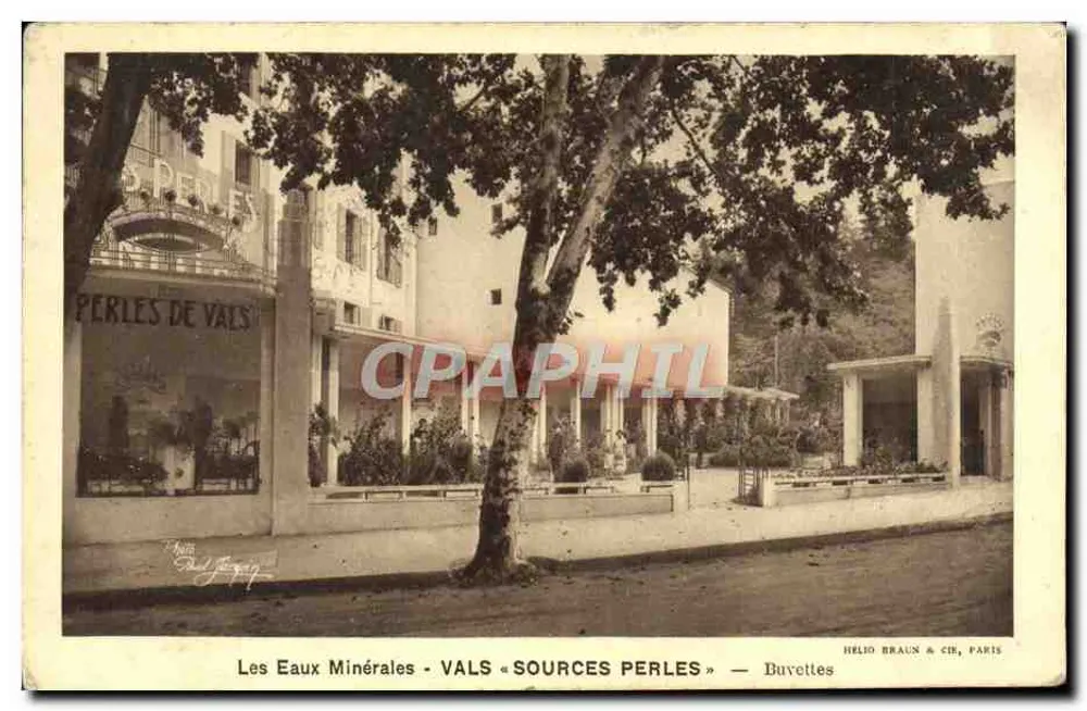 Águas Minerais - VALS « SOURCES PERLES » — Bares — Helio Braun & Cie, Paris - Frente