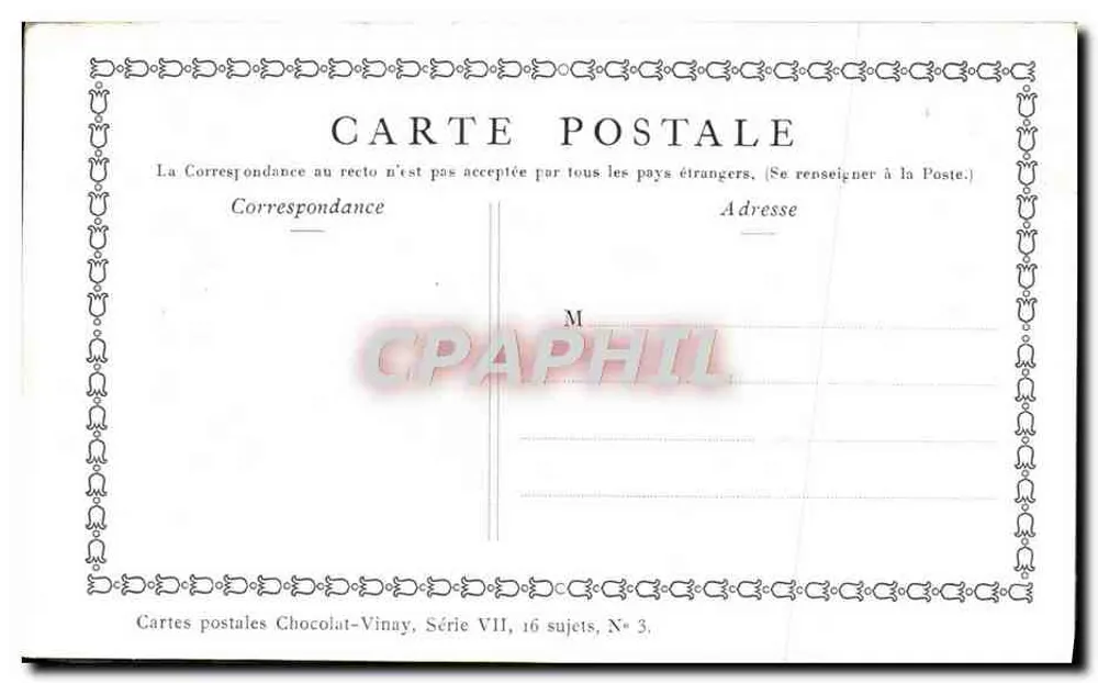Das Spiel Verstecken — Nach Lavoine — Chocolat-Vinay, Serie VII, Nr. 3 - Rückseite
