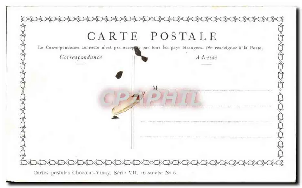 Frühling — Nach Lanore — Chocolat-Vinay, Serie VII, N° 6 - Rückseite