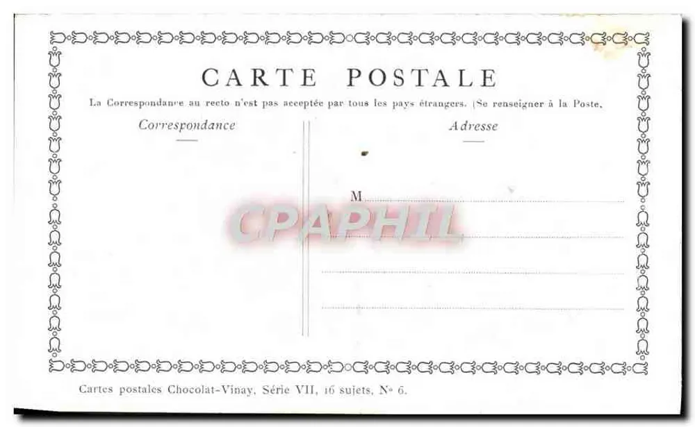 Frühling — Graphe Lumière — Chocolat-Vinay, Serie VII, Nr. 6 - Rückseite