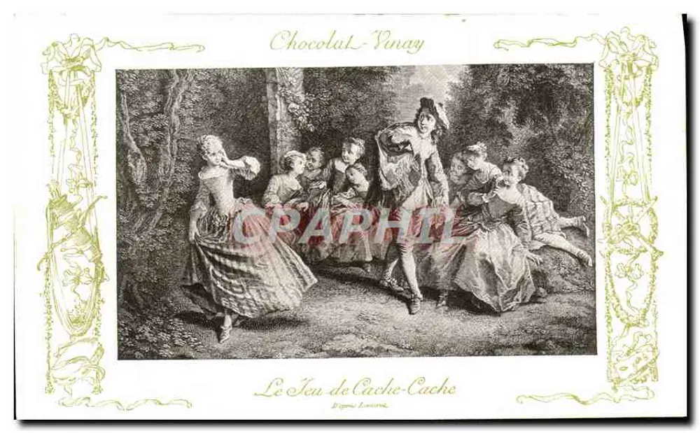 Le Jeu de Cache-Cache — Chocolat-Vinay, Série VII, N° 3 - Recto