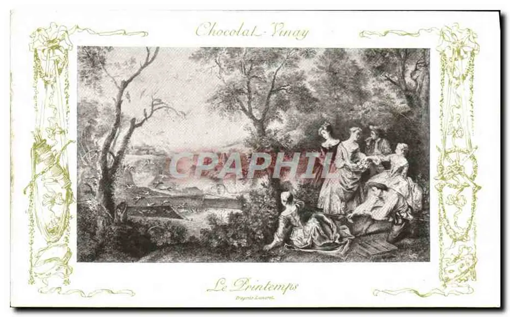 Frühling — Drapeau Laurent — Chocolat-Vinay, Serie VII, Nr. 6 - Vorderseite