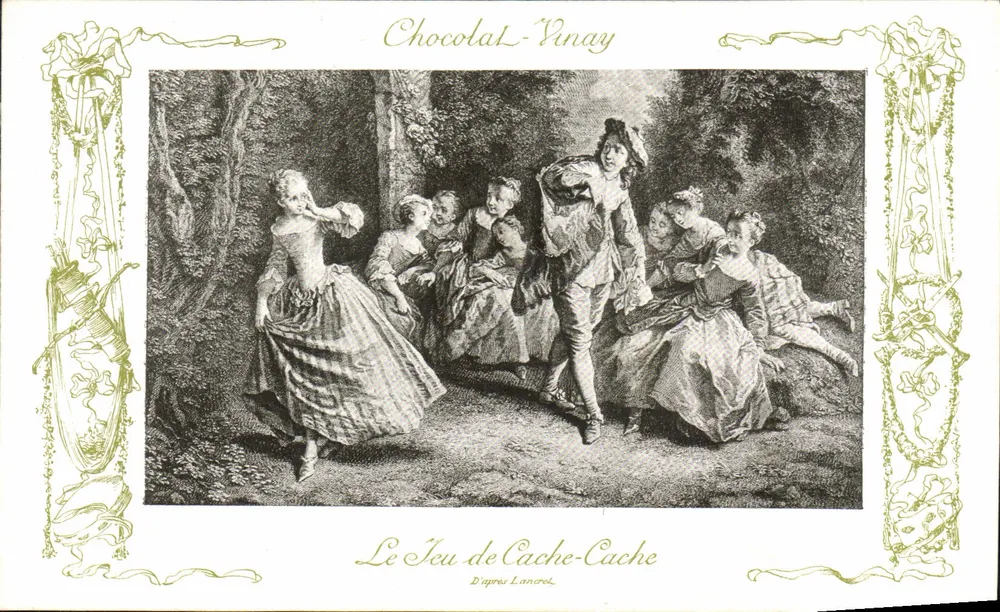 Das Spiel Verstecken — Nach Lancerol — Chocolat-Vinay, Serie VII, Nr. 3 - Vorderseite